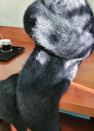 Шапка-монголка laulhère из ангоры с шарфом