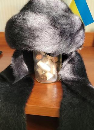 Шапка-монголка laulhère из ангоры с шарфом3 фото