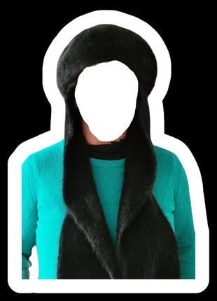 Шапка-монголка laulhère из ангоры с шарфом