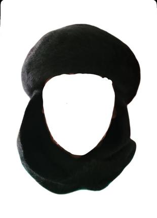 Шапка-монголка laulhère из ангоры с шарфом