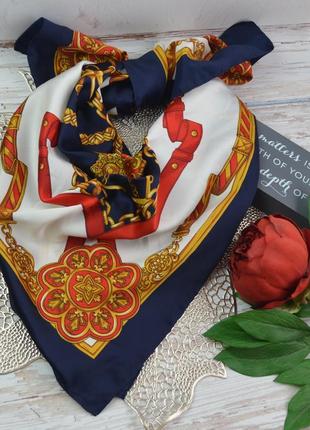 Женский брендовый платок винтажный шарф art of the scarf tie rack итальянская оригинал1 фото
