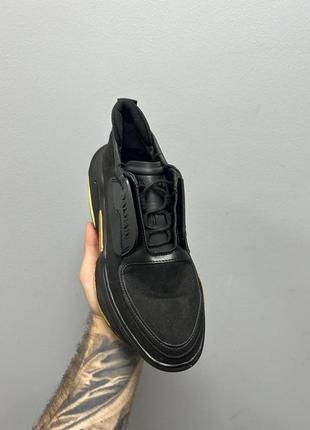 Кроссовки balmain b-bold low-top sneakers black gold7 фото