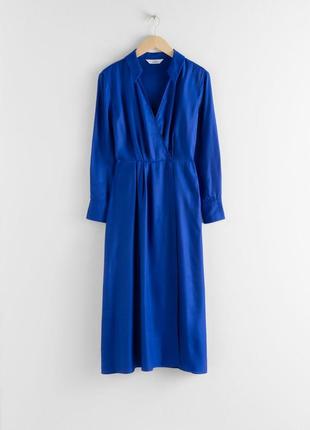 Сукня open collar v-neck midi dress / 32,34,36,383 фото