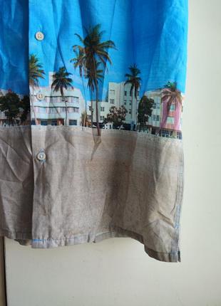 🔥🔥розпродаж🔥🔥сорочка гавайська літня гавайка рубаха гавайская рубашка пальмы в пальмах2 фото