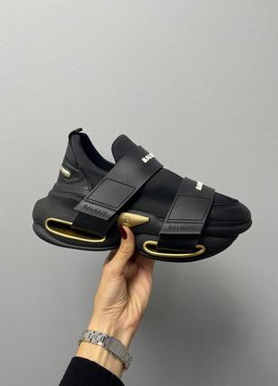 Кроссовки balmain b-bold sneakers low ‘black gold’2 фото