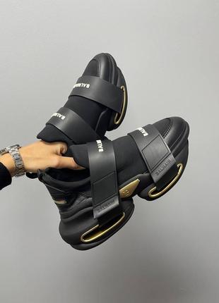 Кроссовки balmain b-bold sneakers low ‘black gold’3 фото