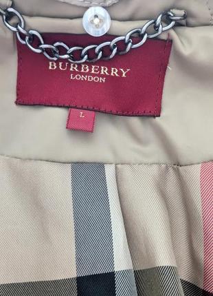 Шикарна стьогана куртка дорогого бренду burberry з натуральним хутром, м-л2 фото