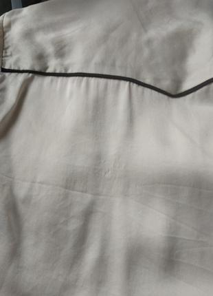 Блузка шёлковая цвета слоновой кости, размер м7 фото