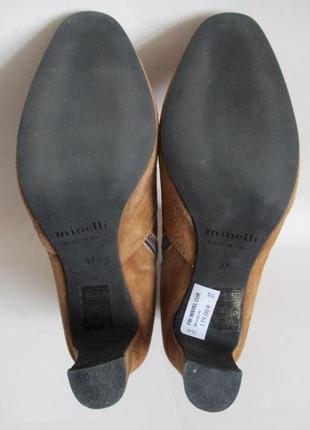 Замшеві шкіряні демі черевики бренду minelli7 фото