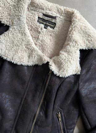 🍂трендовая укороченная куртка косуха авиатор vintage boutique хс-с2 фото