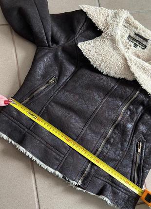 🍂трендовая укороченная куртка косуха авиатор vintage boutique хс-с7 фото