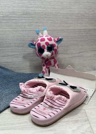 Детские тапочки home story с открытым носком2 фото