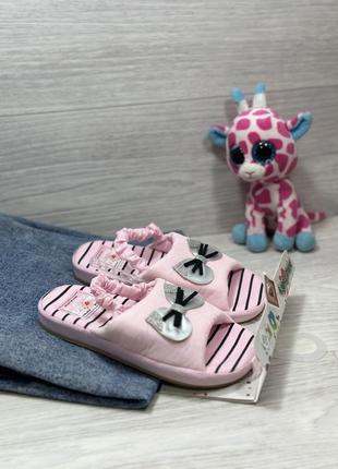 Детские тапочки home story с открытым носком