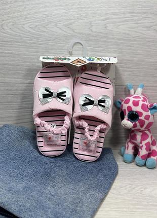 Детские тапочки home story с открытым носком3 фото