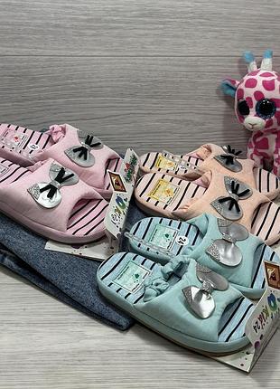 Детские тапочки home story с открытым носком4 фото