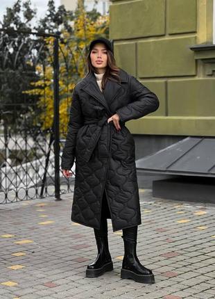 Двухсторонняя куртка-пальто стеганая