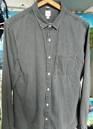 Рубашка джинсовая,мужская," river island"