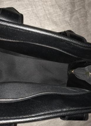 Женская черная кожаная сумка эко кожаная4 фото