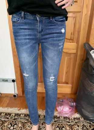 Качественные красивые джинсы slim skinny 27/32 также на высокий рост длинные s 1998