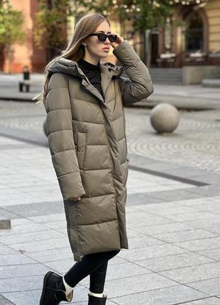 Теплое женское пальто