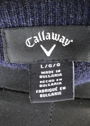 Callaway woolmark темно синий мужской свитер5 фото