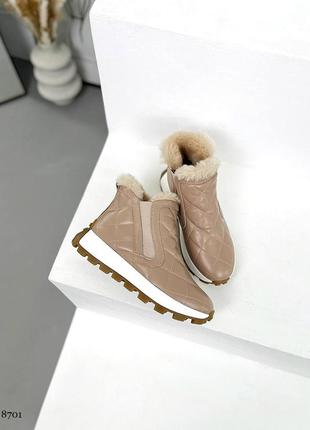 Кожаные зимние ботинки6 фото