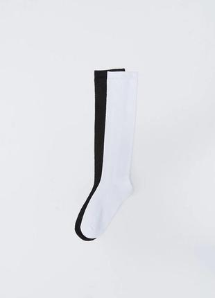 33-35/38 рнові фірмові високі шкарпетки гольфи для дівчаток 2 пари lc waikiki вайкікі гольфы