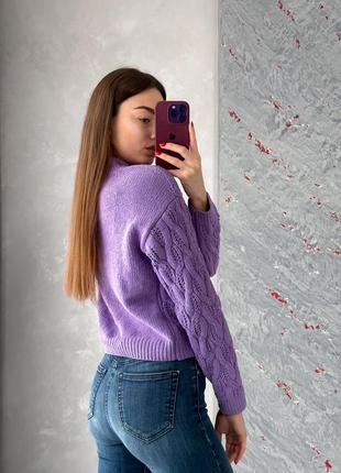 Фиолетовый свитер6 фото