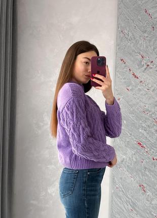 Фиолетовый свитер4 фото