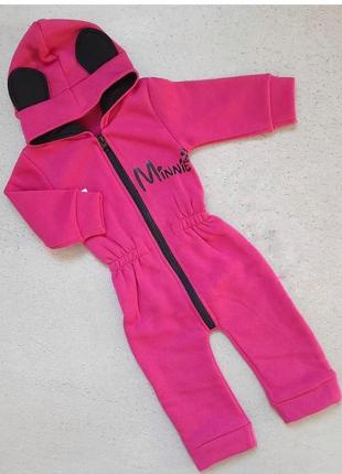 Теплий ромпер з тринитки на флісі міккі міні