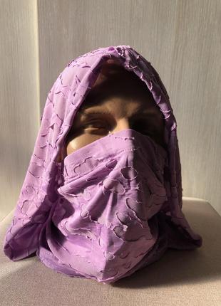 Стильная маска на нос и лицо с капюшеном универсальный размер, унисекс5 фото