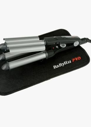 Потрійна плойка для волосся професійна babyliss pro