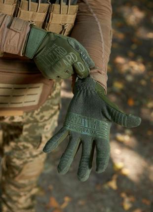Літні повнопалі рукавиці wallizard tactical olive1 фото