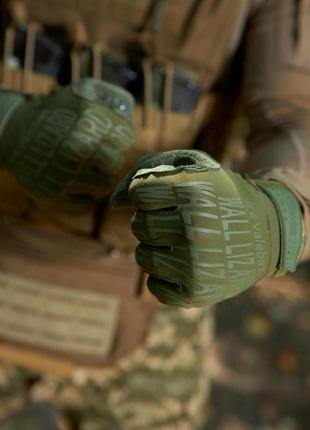 Полнопалые летние перчатки wallizard tactical olive