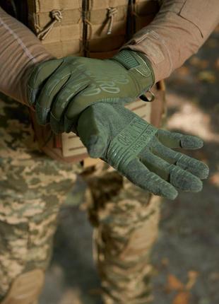 Літні повнопалі рукавиці wallizard tactical olive5 фото