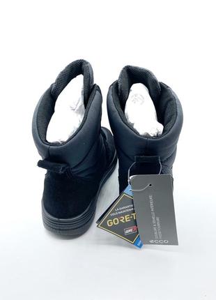Оригинальные детские зимние сапоги кожаные с утеплением и системой gore tex. от бренда ecco3 фото