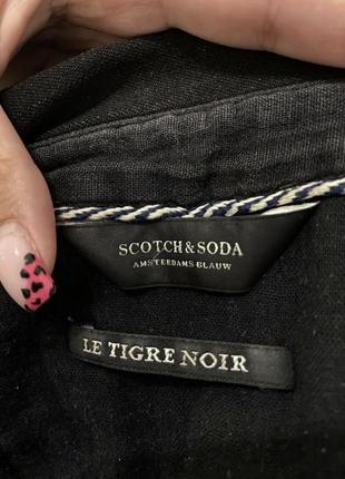 Оригинальная черная графитовая рубашка джинсовая стильная scotch&amp;soda потерта8 фото