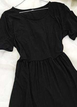 Чорна ярусна сукня2 фото