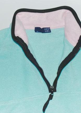 Спортивный флисовый свитер бирюзового цвета7 фото