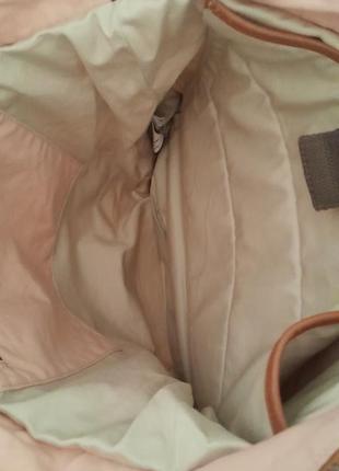 Рюкзак рожевий з шкіряними елементами  ally capellini8 фото