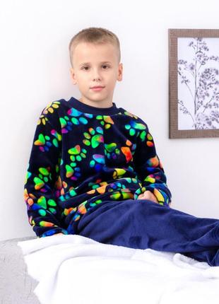 Утепленная пижама для мальчиков 98-1343 фото