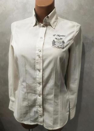 Отличная базовая хлопковая рубашка бренда люксовой одежды из нидерландов l'argentina, made portugal2 фото
