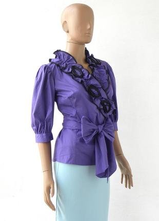 Отличная блуза с пышным воротничком 42-46 размеры (36-40 евроразмеры).2 фото