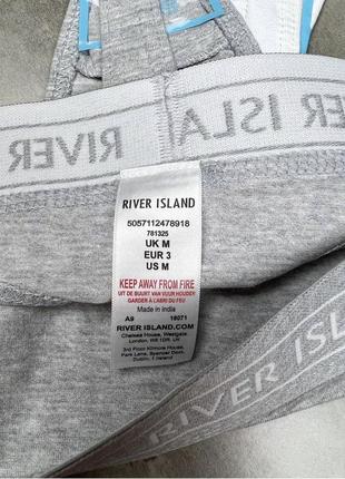 Трусы river island cтринги белые и серые3 фото