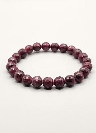 Браслет из натурального камня рубин