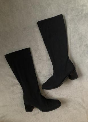 Актуальні чоботи сапоги чулки квадратний мис peter kaiser