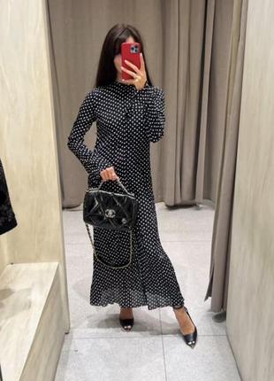 Платье в горошек zara