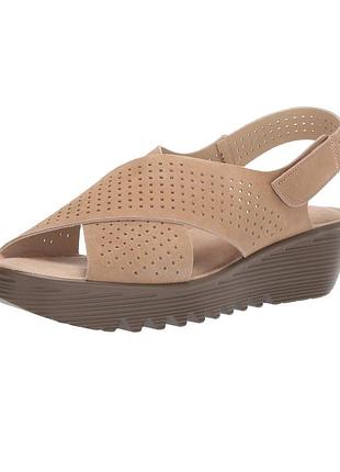 Зручні шкіряні босоніжки skechers