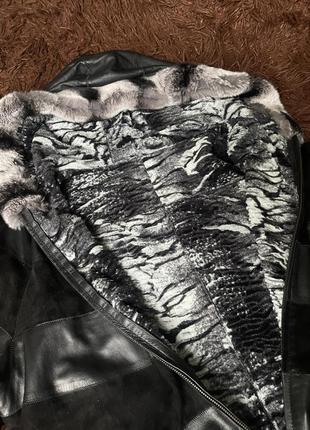Женская кожаная куртка/шубка двухсторонняя7 фото