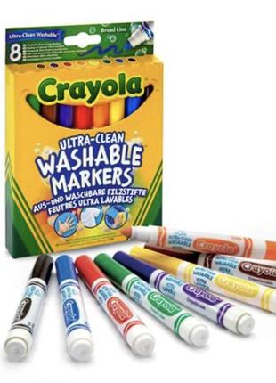 Набір фломастерів crayola ultra-clean washable широка лінія 8 шт. (256348.012)